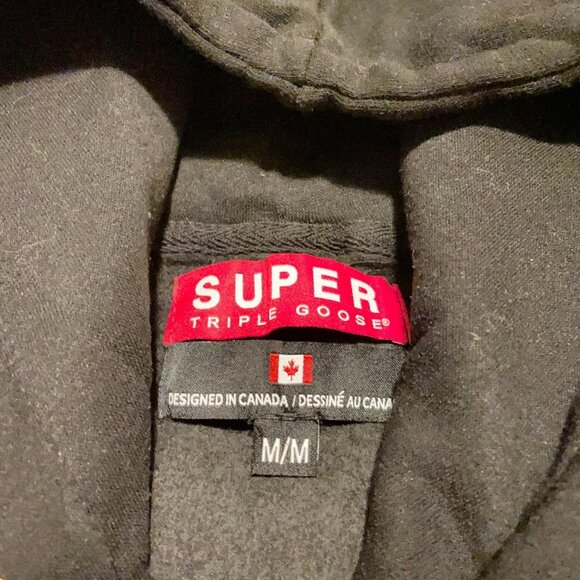 Super Triple Goose Sweater Hoodie Size Medium Pullover - Picture 3 of 16